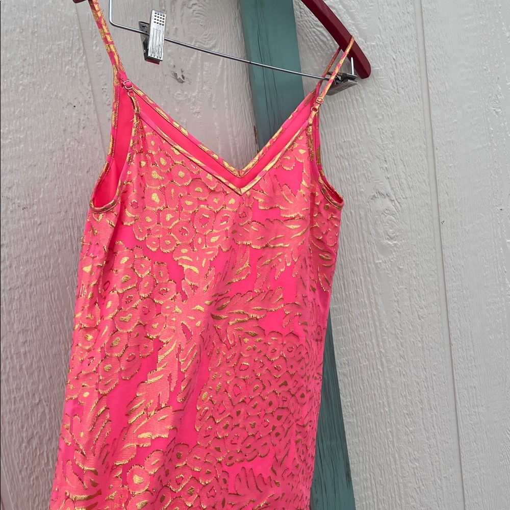 Lilly Pulitzer Lela Silk Slip Dress – Coral Reef Pineapple Clip - Picture 7 of 16